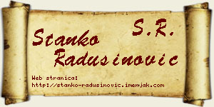 Stanko Radusinović vizit kartica